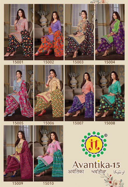 Jt Avantika 15 Printed Cotton Casual Daily Wear Dress Material Collection